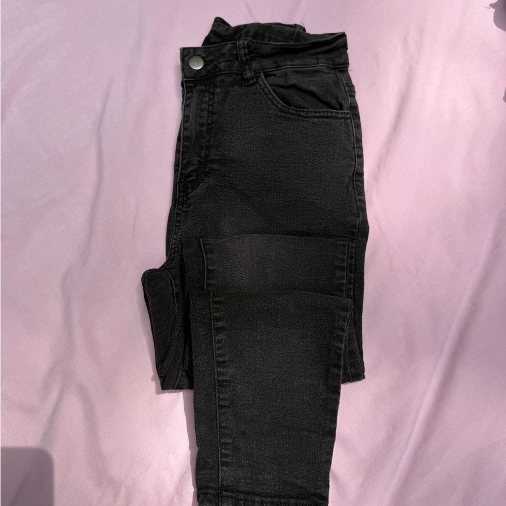 SHEIN Black Skinny High-Waist Jeans